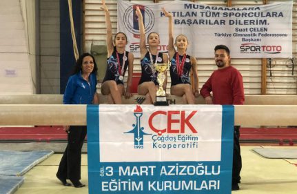 CİMNASTİK TÜRKİYE 2.'LİĞİ 3 MART ORTAOKULU'NUN